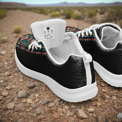 Southwest Women’s Custom Athletic Shoes Native American Pattern Two Tone
