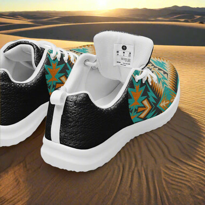 Southwest Print Women’s Custom Athletic Shoes Native American Geometric Pattern