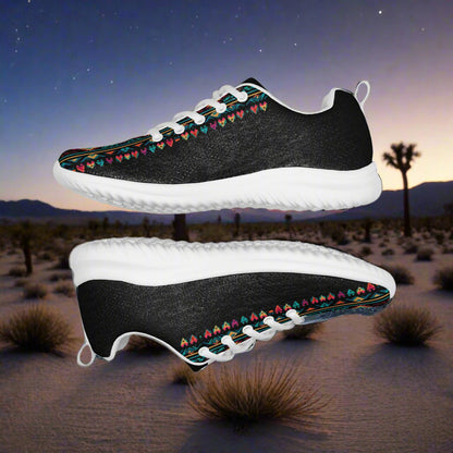 Southwest Women’s Custom Athletic Shoes Native American Pattern Two Tone