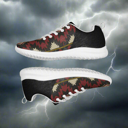 Southwest Print Women’s Athletic Shoes Geometric Pattern, Halftone
