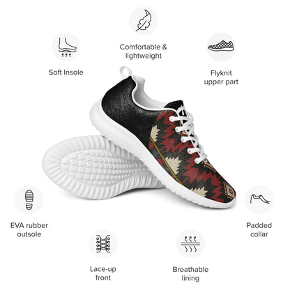 Southwest Print Women’s Athletic Shoes Geometric Pattern, Halftone