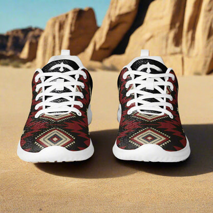 Southwest Print Women’s Athletic Shoes Geometric Pattern, Halftone
