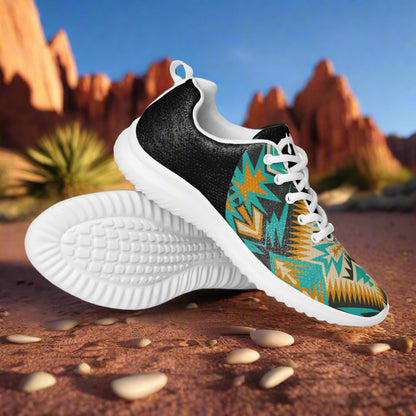 Southwest Print Women’s Custom Athletic Shoes Native American Geometric Pattern