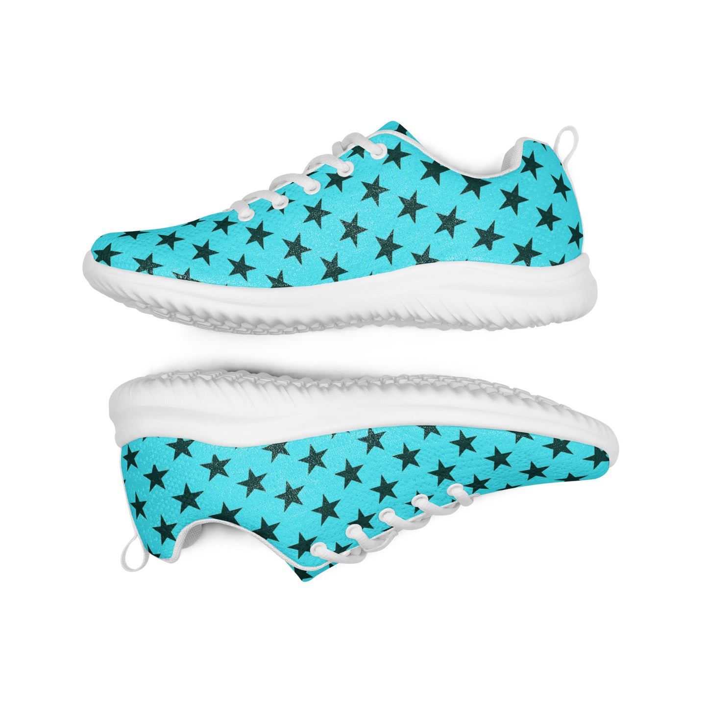 GeoMetro | Women’s Athletic Shoes | Black Stars Teal - WildSage Market