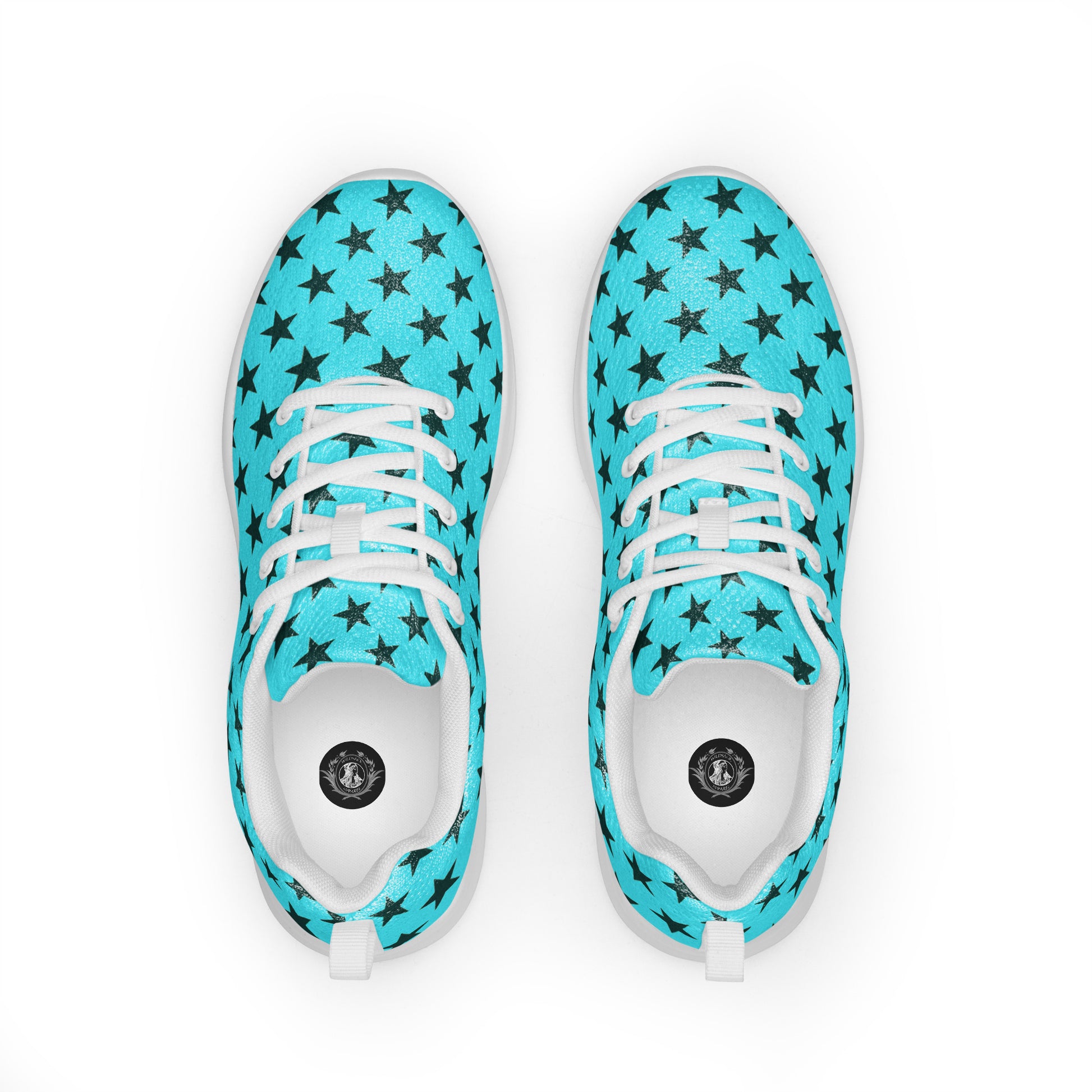 GeoMetro | Women’s Athletic Shoes | Black Stars Teal - WildSage Market