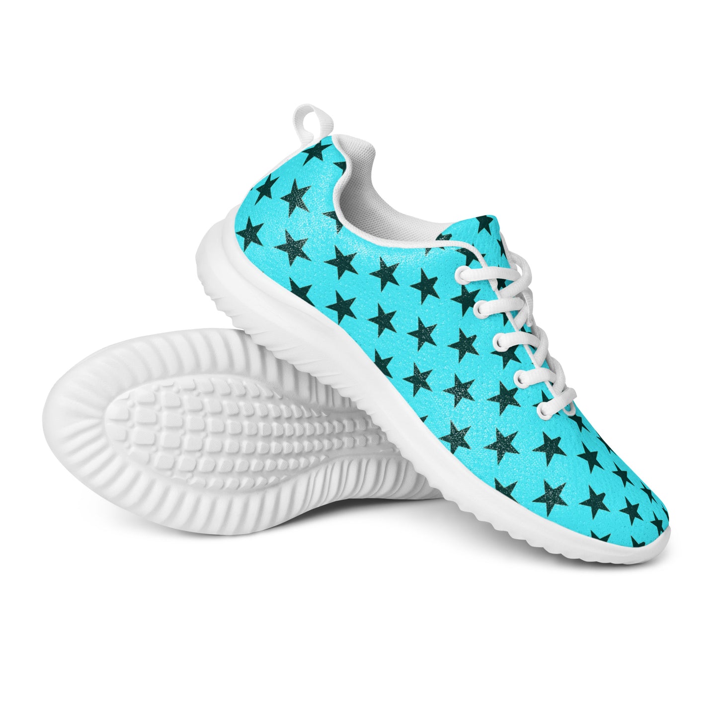 GeoMetro | Women’s Athletic Shoes | Black Stars Teal - WildSage Market