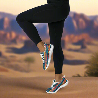 Southwest Print Custom Women’s Athletic Shoes Native American Pattern