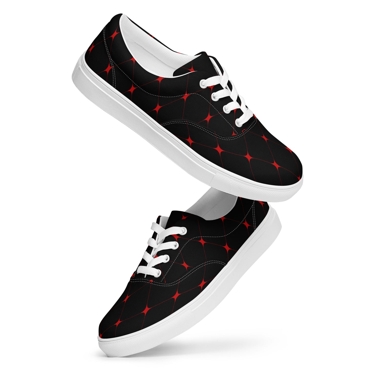 Silk Road | Women’s Lace-up Canvas Shoes | Crimson Diamond