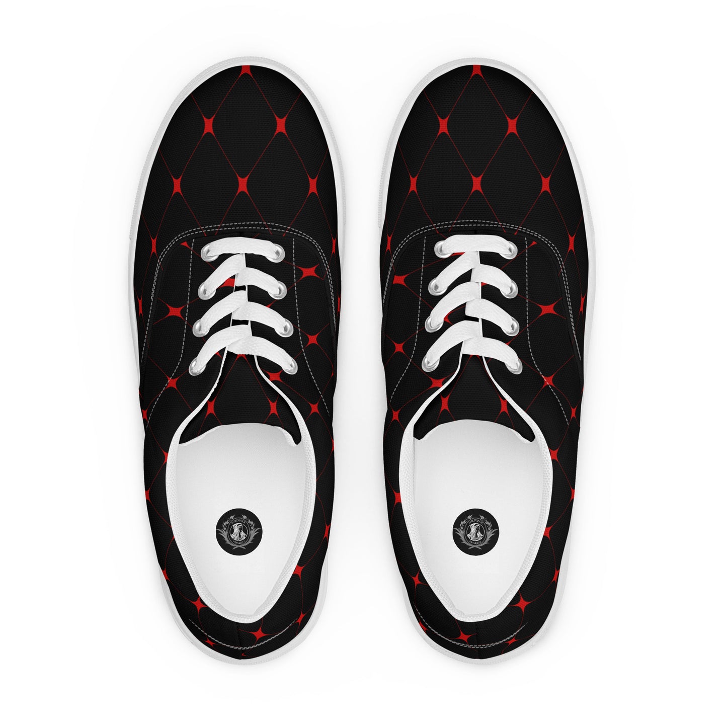 Silk Road | Women’s Lace-up Canvas Shoes | Crimson Diamond