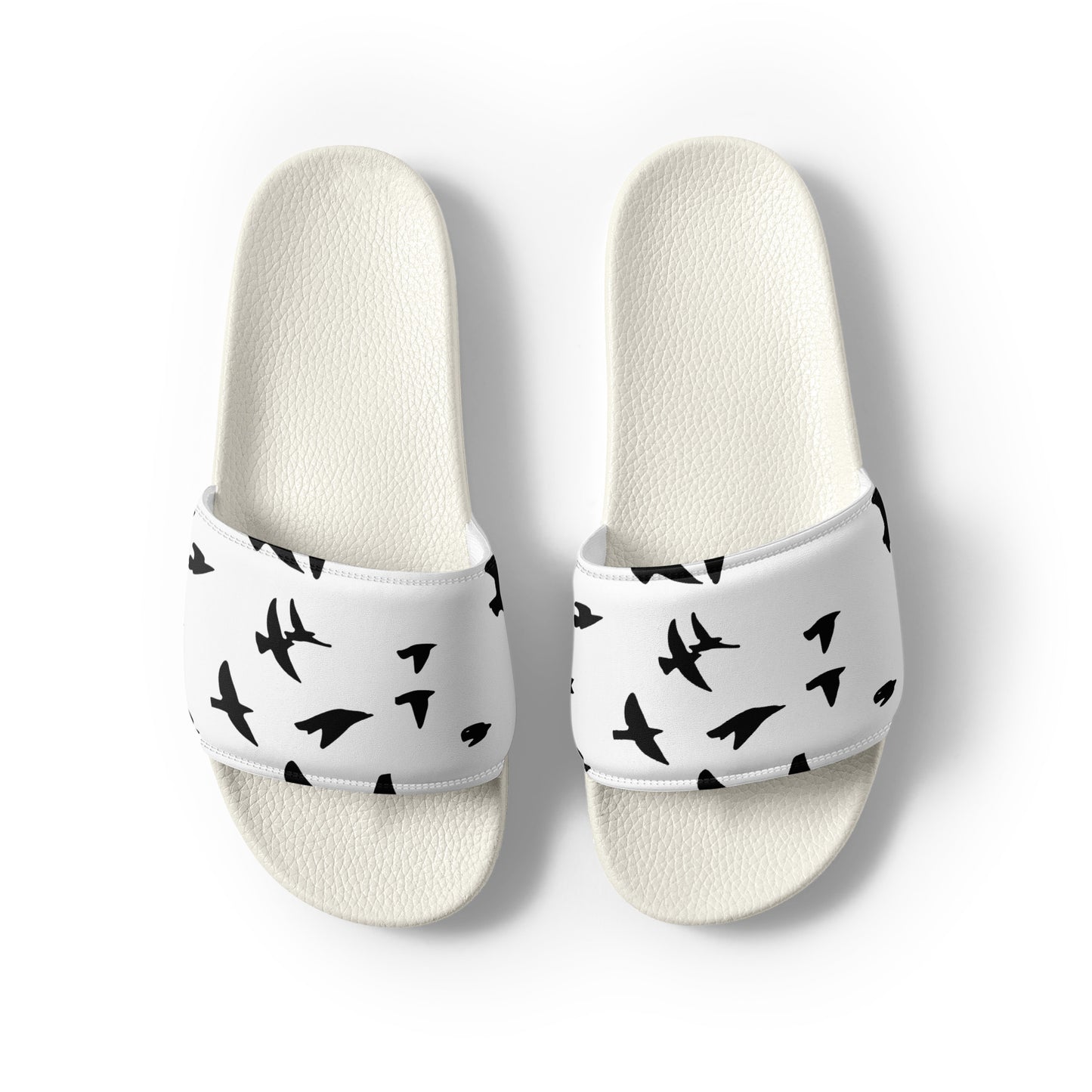 Eden Garden | Women's Slides | Raven Print | White & Black