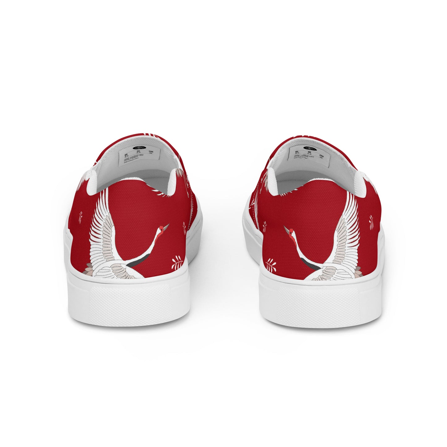 Silk Road | Women’s Slip-on Canvas Shoes | Red Crane