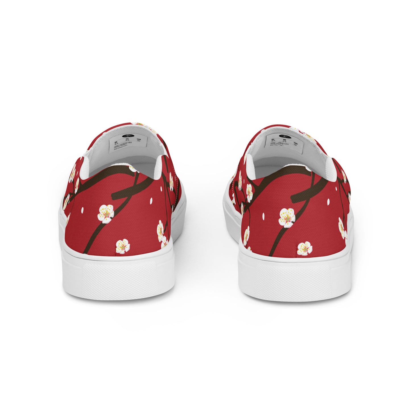 Silk Road | Women’s Slip-on Canvas Shoes | Red Blossom