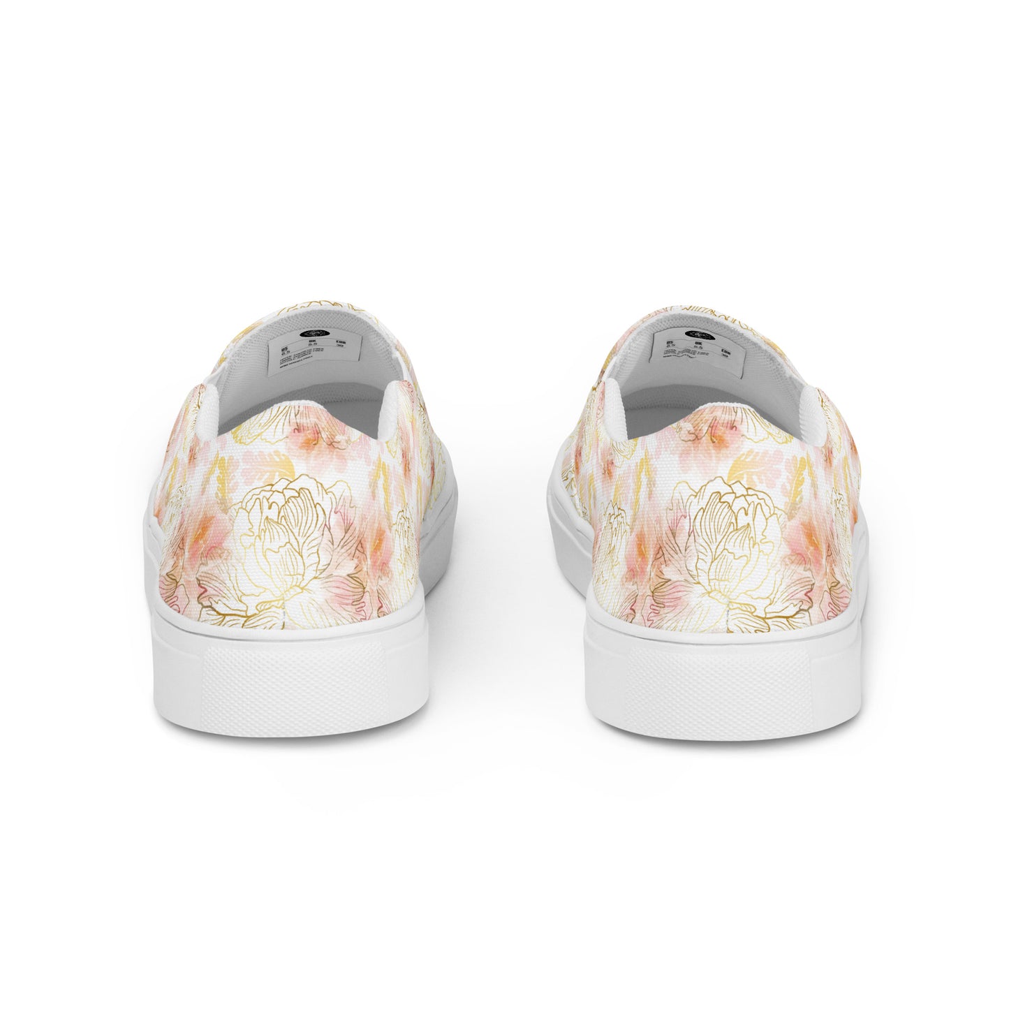 Eden Garden | Women’s Slip-on Canvas Shoes | Pink Peony