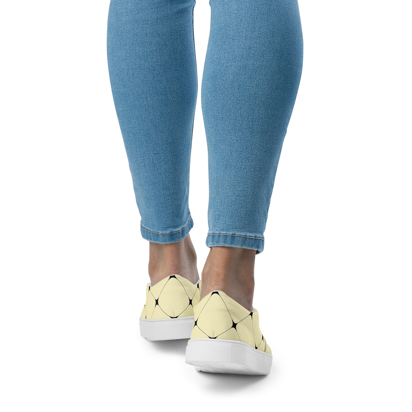 Silk Road | Women’s Slip-on Canvas Shoes | Yellow Diamond