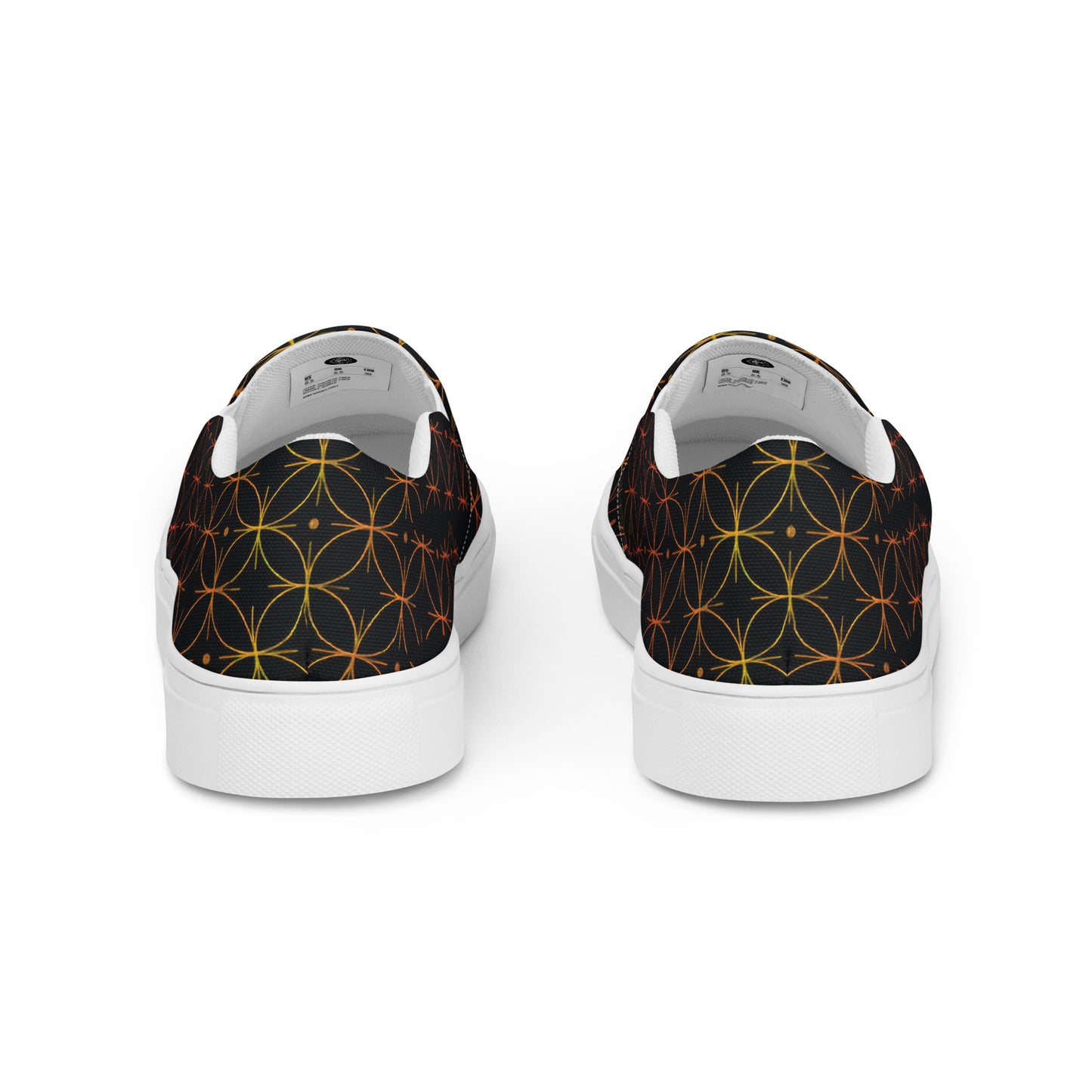 GeoMetro | Women’s Slip-on Canvas Shoes | Luna Black