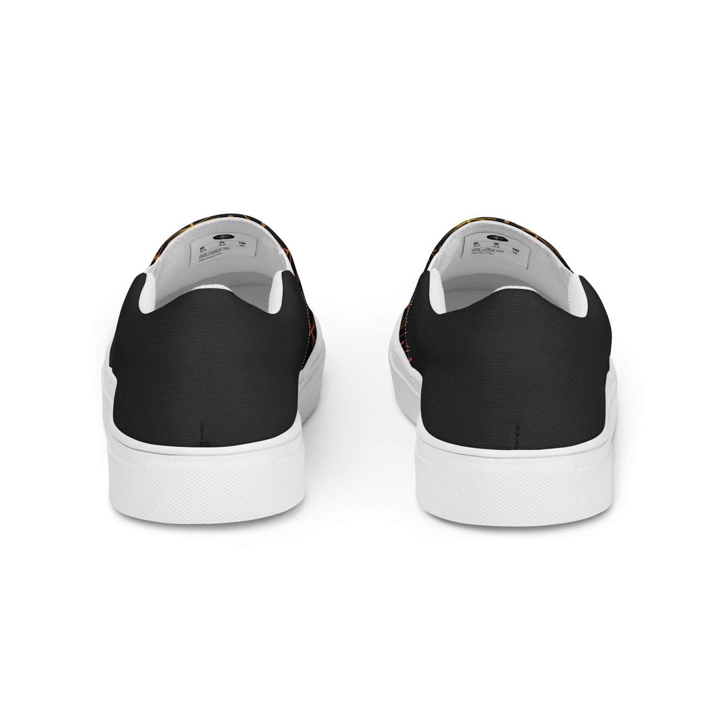 GeoMetro | Women’s Slip-on Canvas Shoes | Luna Black Halftone