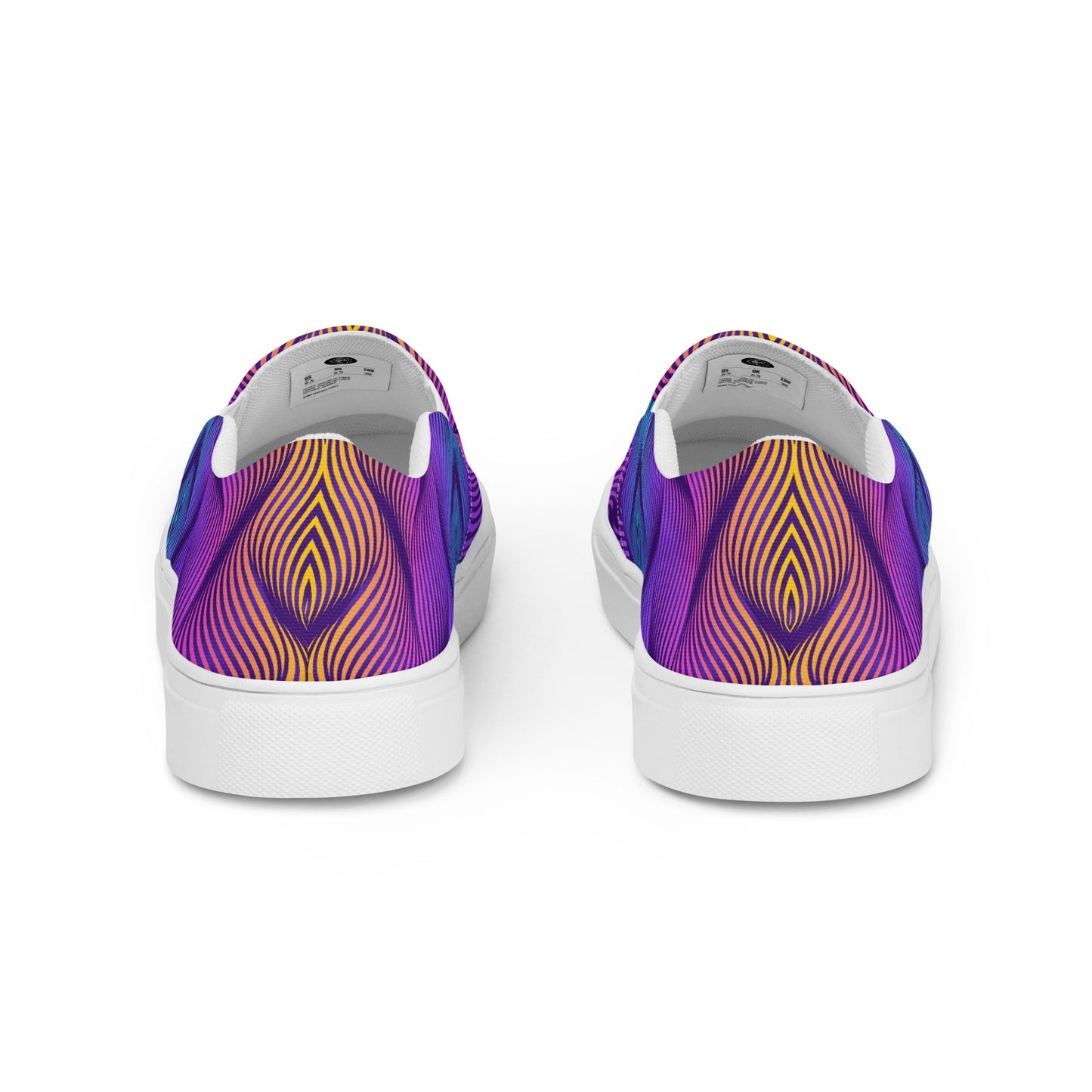 GeoMetro | Women’s Slip-on Canvas Shoes | Skater Orange