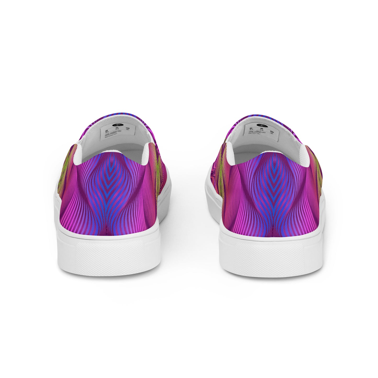 GeoMetro | Women’s Slip-on Canvas Shoes | Skater Purple