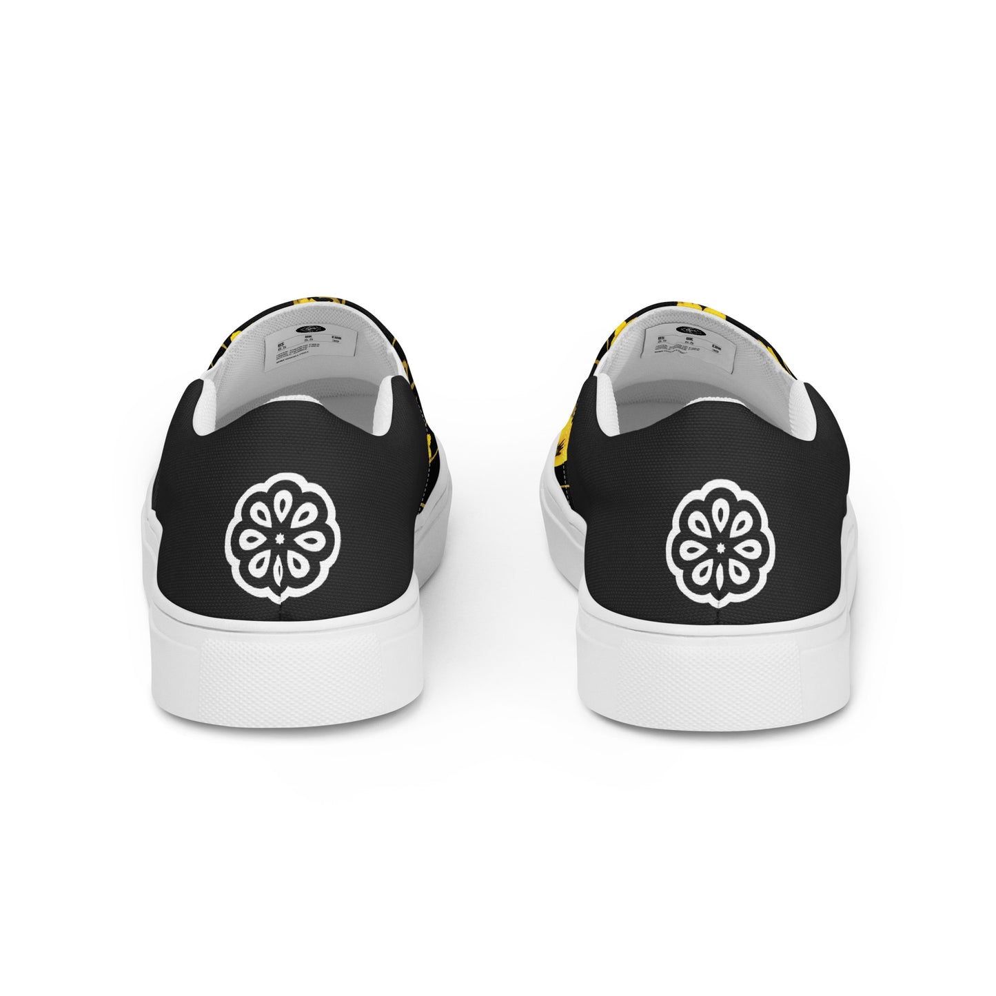 Eden Garden | Women’s Slip-on Canvas Shoes | Yellow Bloom Halftone