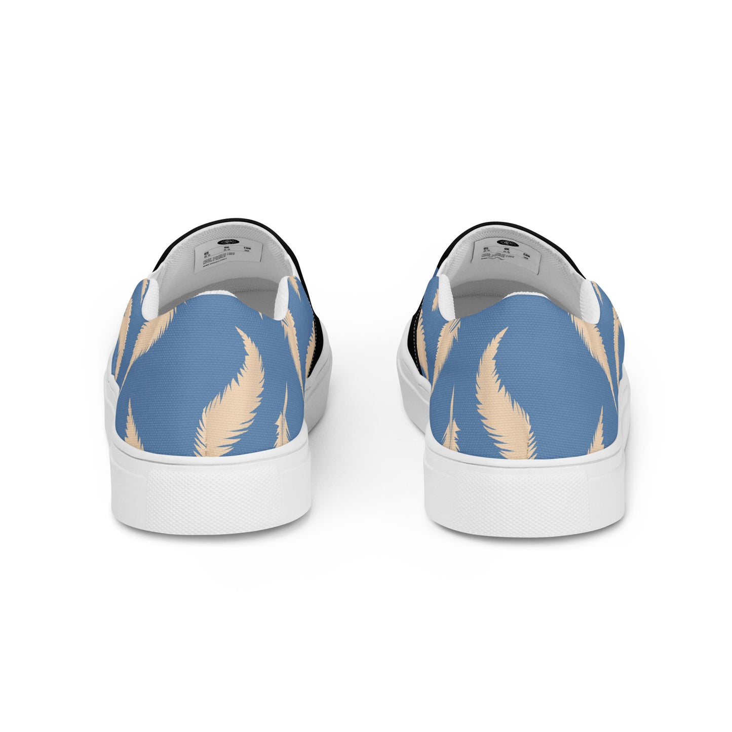 Eden Garden | Women’s Slip-on Canvas Shoes | Blue Feather 2Tone