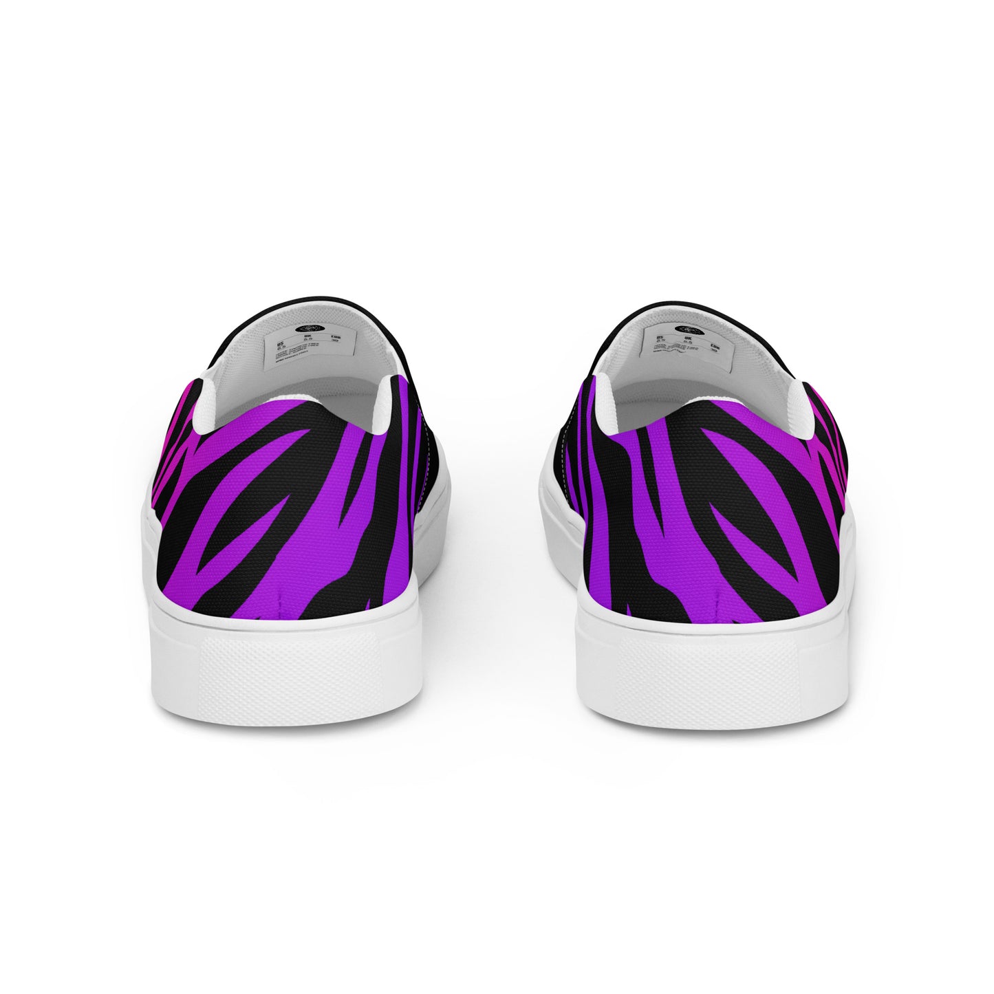 Eden Garden | Women’s Slip-on Canvas Shoes | Purple Zebra 2Tone