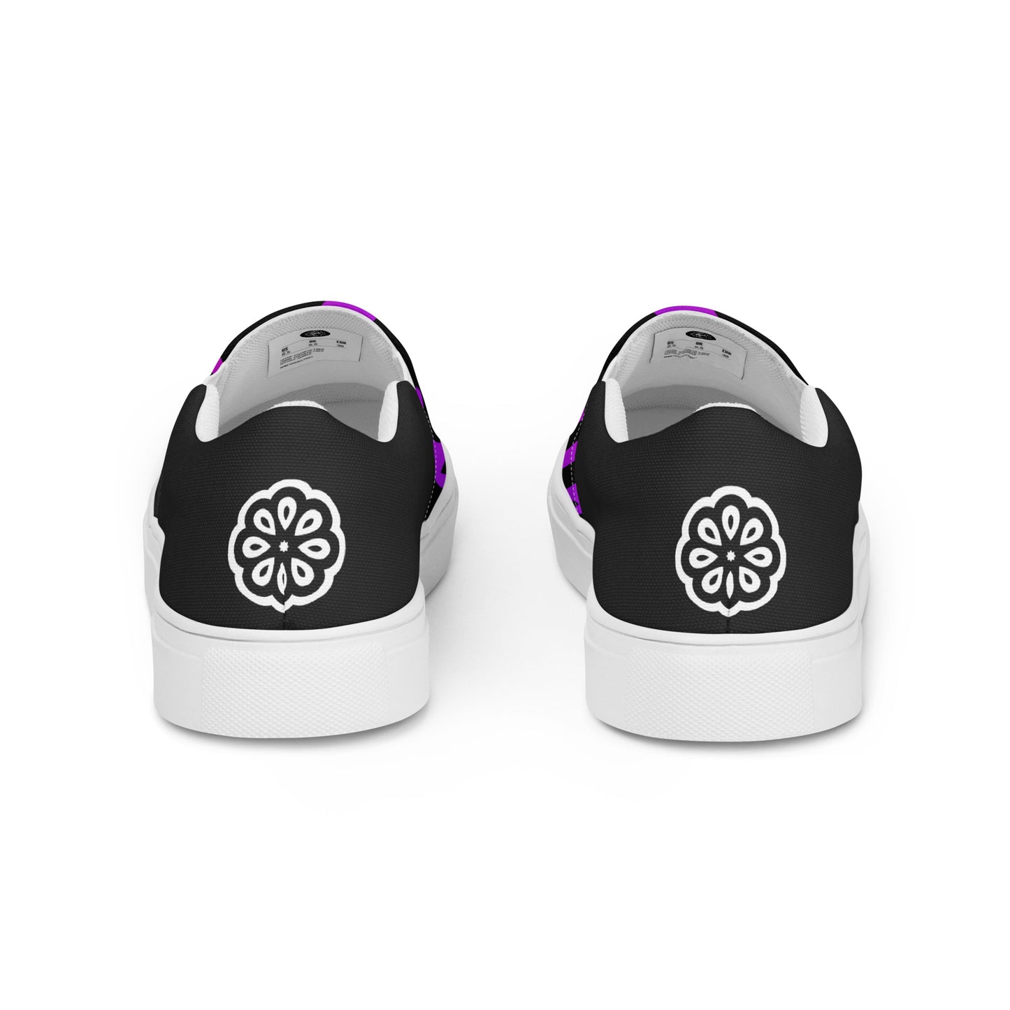 Eden Garden | Women’s Slip-on Canvas Shoes | Purple Zebra Halftone