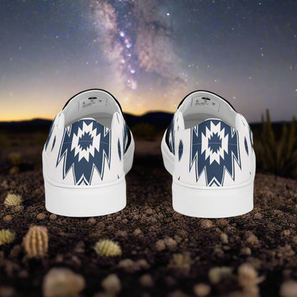 Women’s Southwest Pattern Slip-on Canvas Shoes Two-Tone
