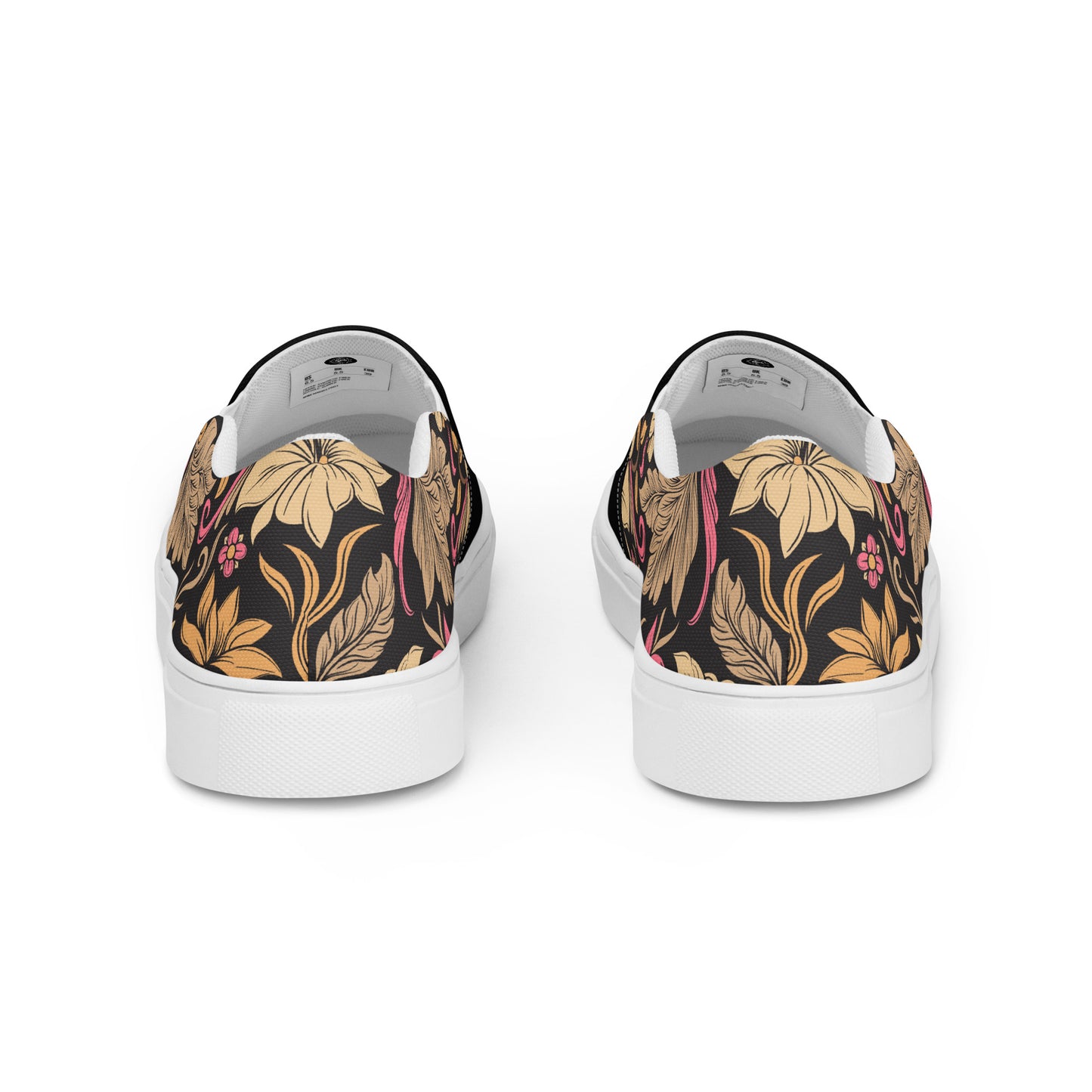 Eden Garden | Women’s Slip-on Canvas Shoes | Retro Flower 2Tone