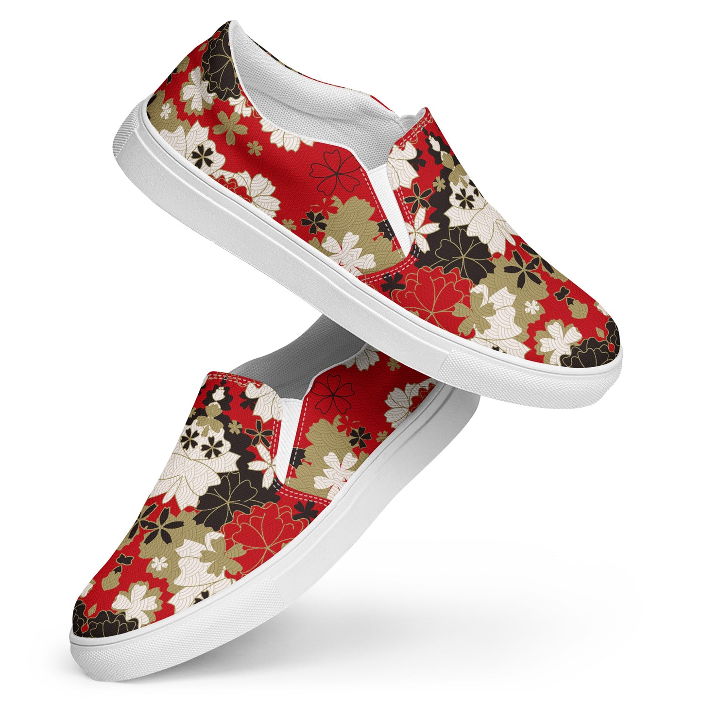 Silk Road | Women’s Slip-on Canvas Shoes | Black Lotus