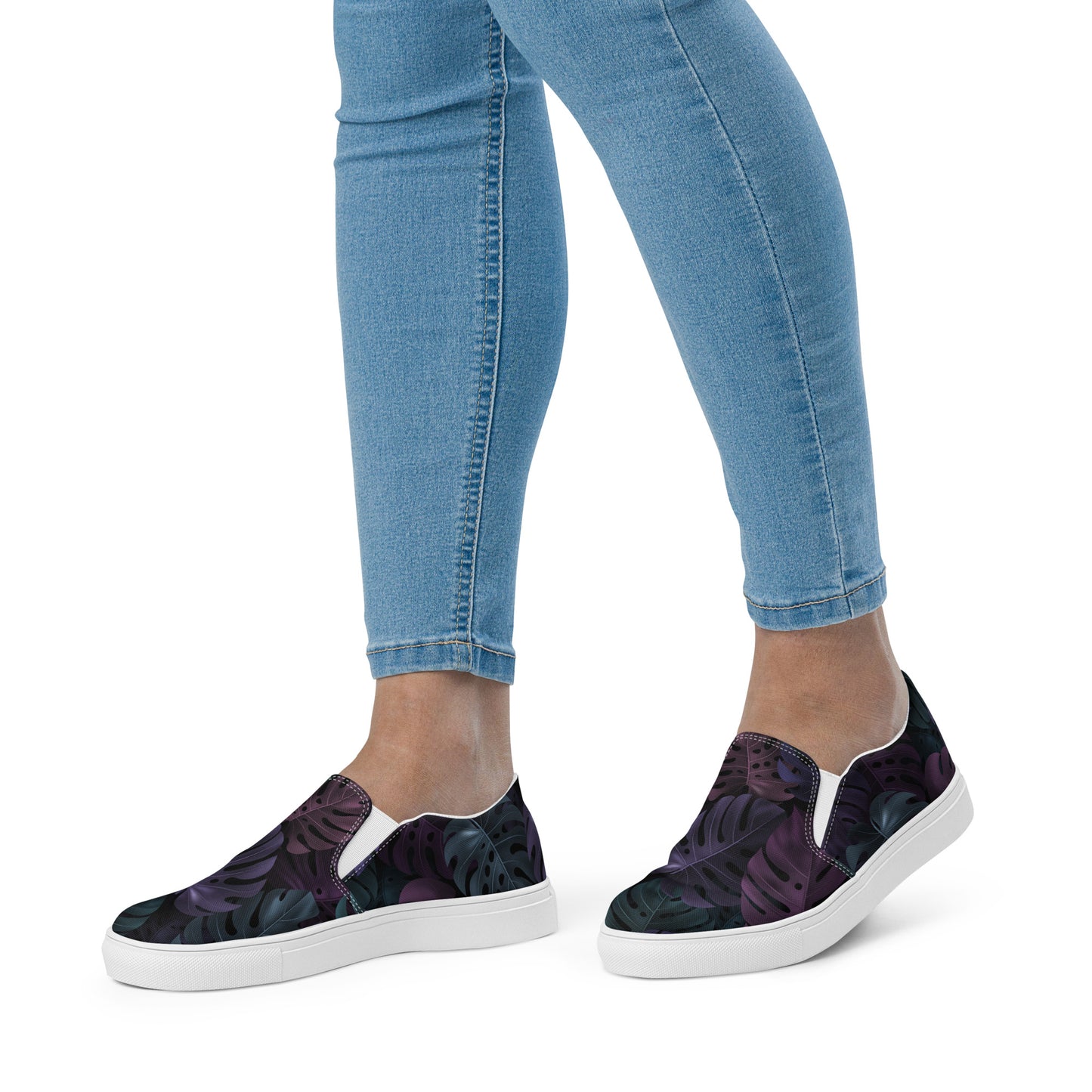 Eden Garden | Women’s Slip-on Canvas Shoes | Dark Forest