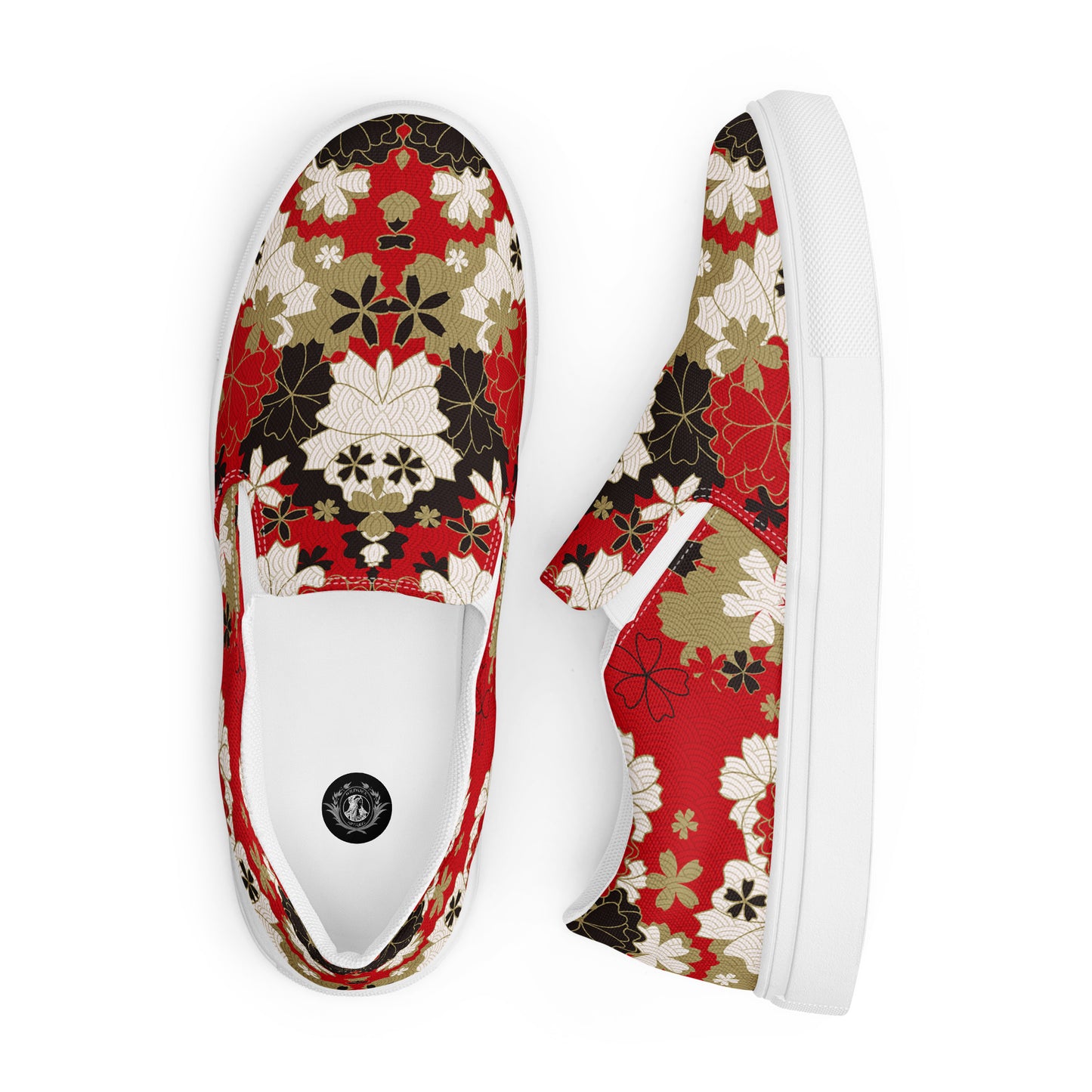 Silk Road | Women’s Slip-on Canvas Shoes | Black Lotus