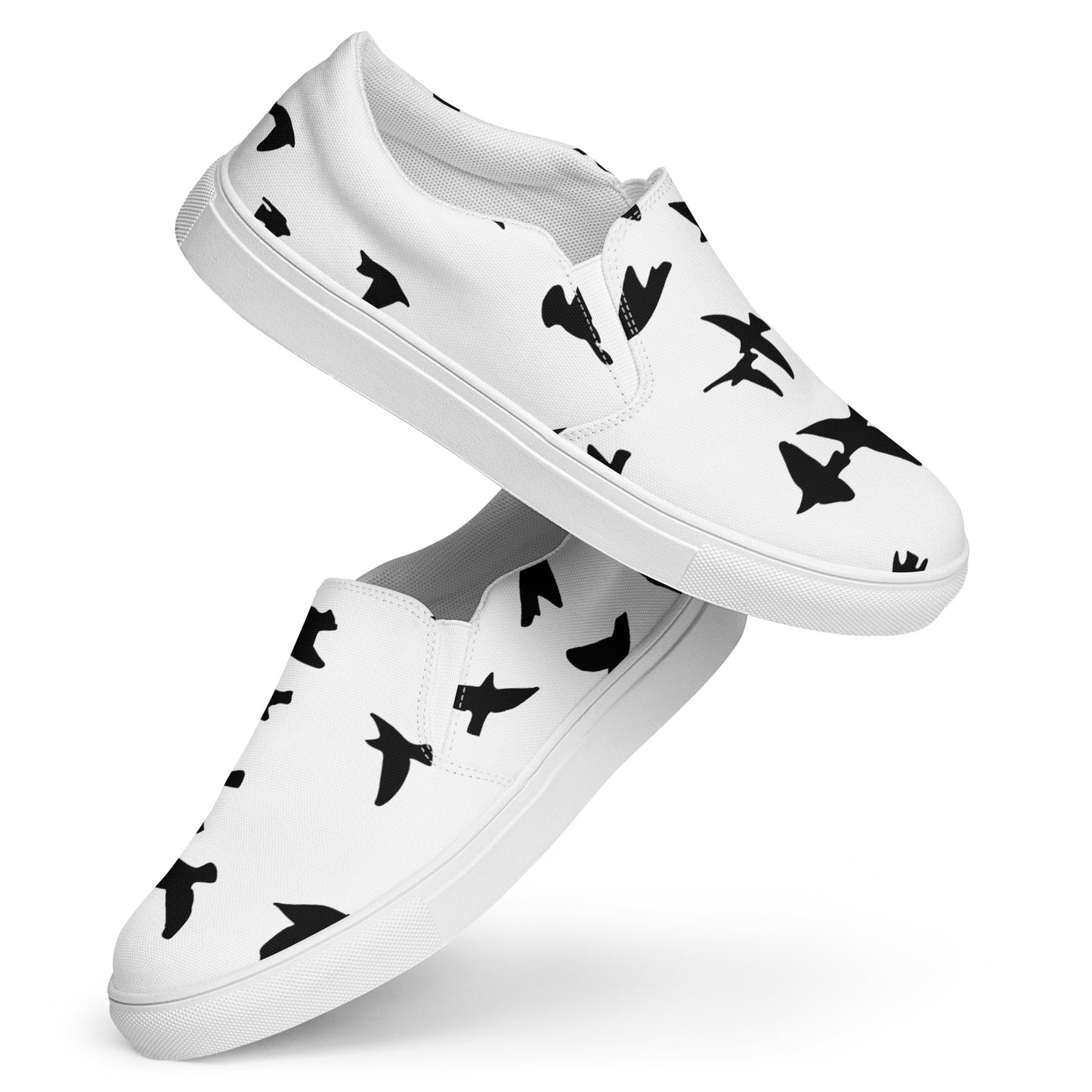 Eden Garden | Women’s Slip-on Canvas Shoes | Blackbirds Print