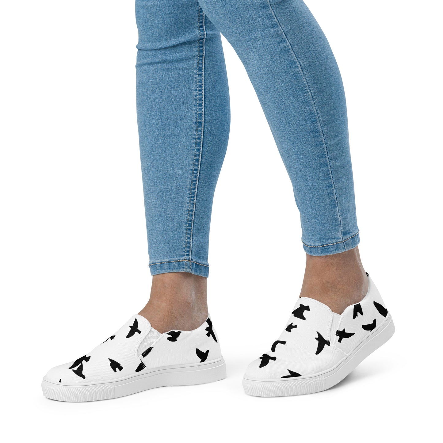 Eden Garden | Women’s Slip-on Canvas Shoes | Blackbirds Print