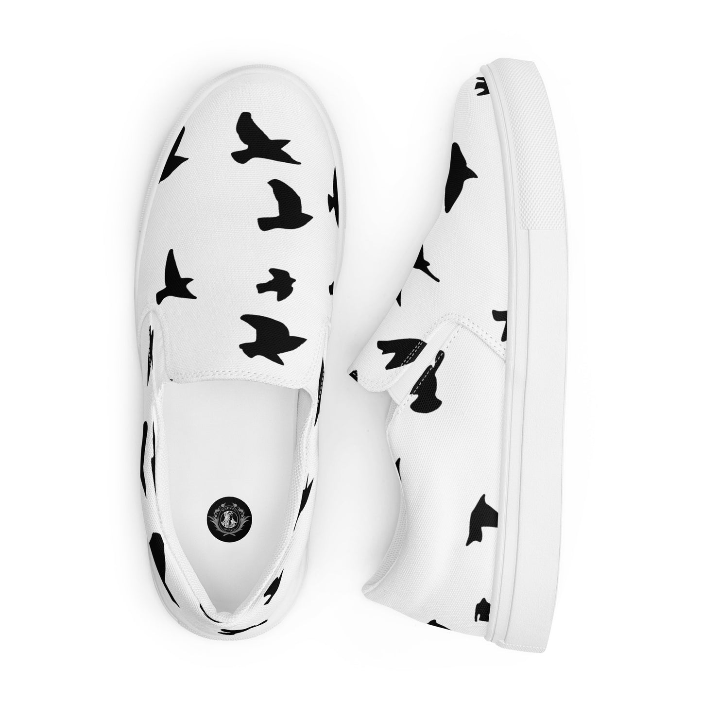 Eden Garden | Women’s Slip-on Canvas Shoes | Blackbirds Print