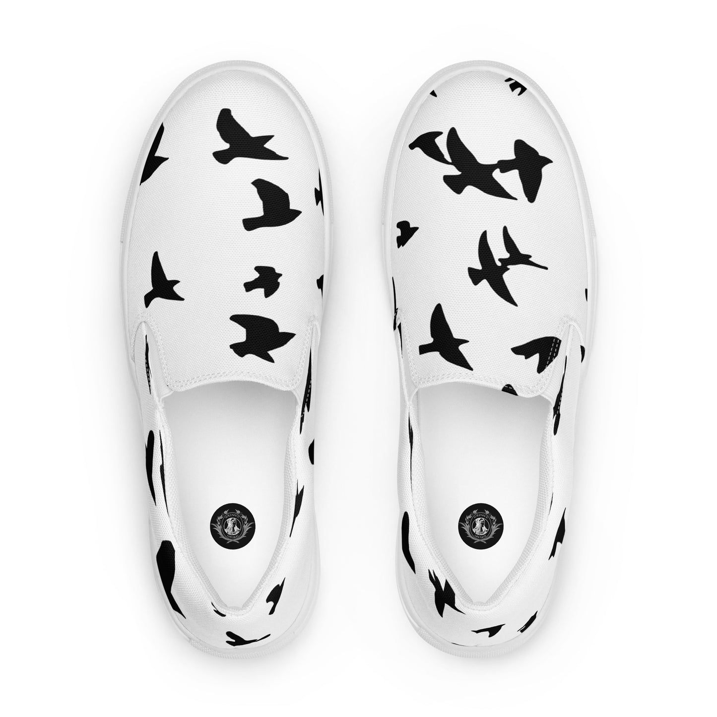 Eden Garden | Women’s Slip-on Canvas Shoes | Blackbirds Print