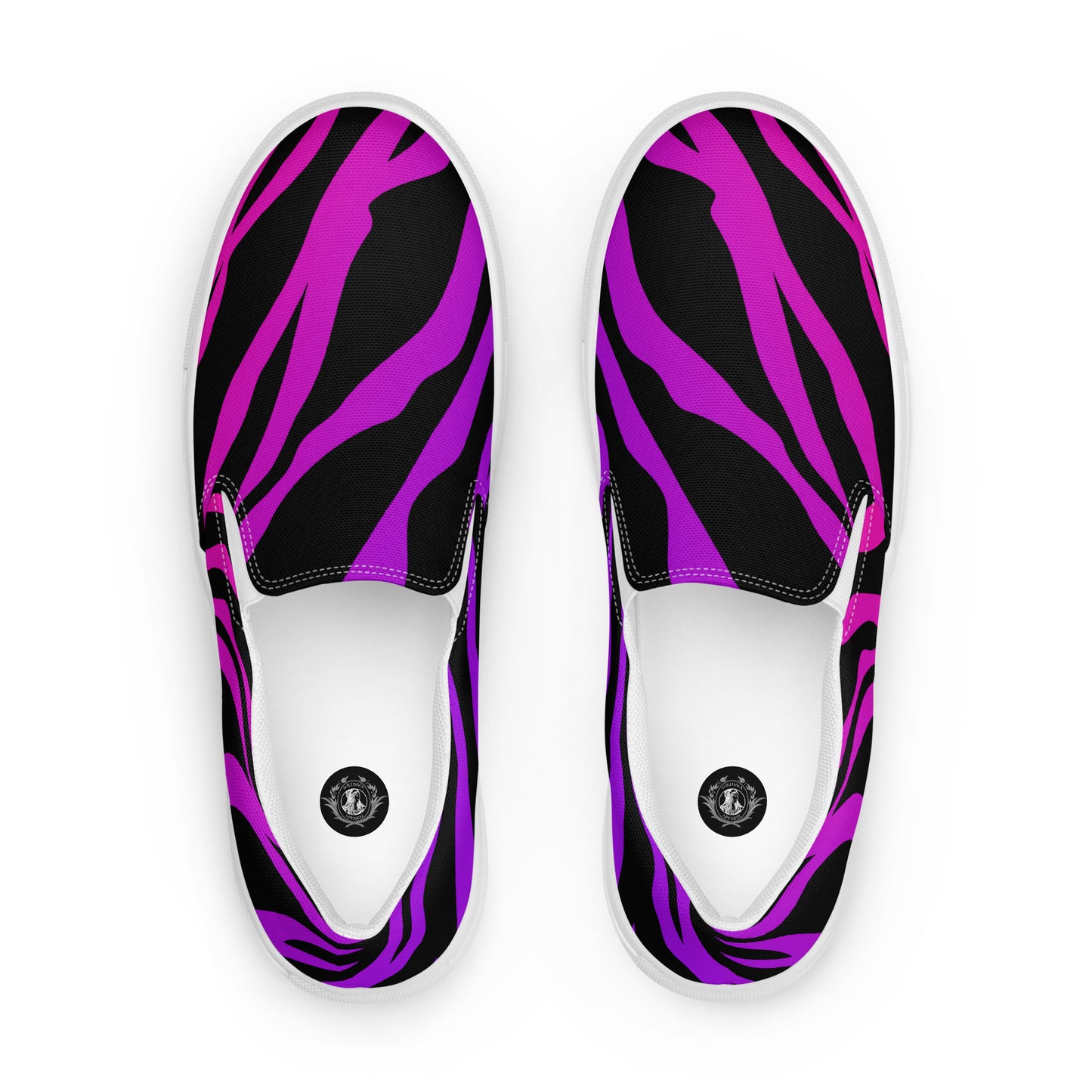 Eden Garden | Women’s Slip-on Canvas Shoes | Purple Zebra