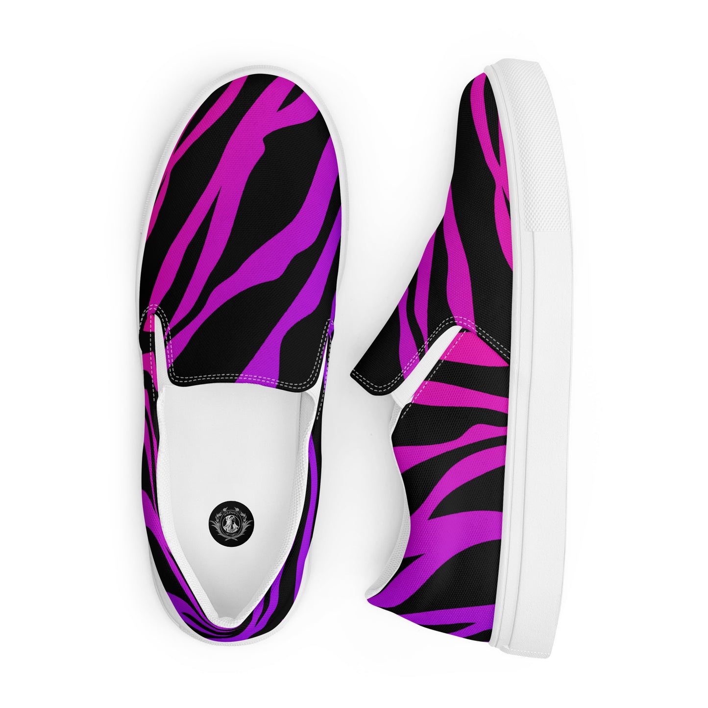 Eden Garden | Women’s Slip-on Canvas Shoes | Purple Zebra