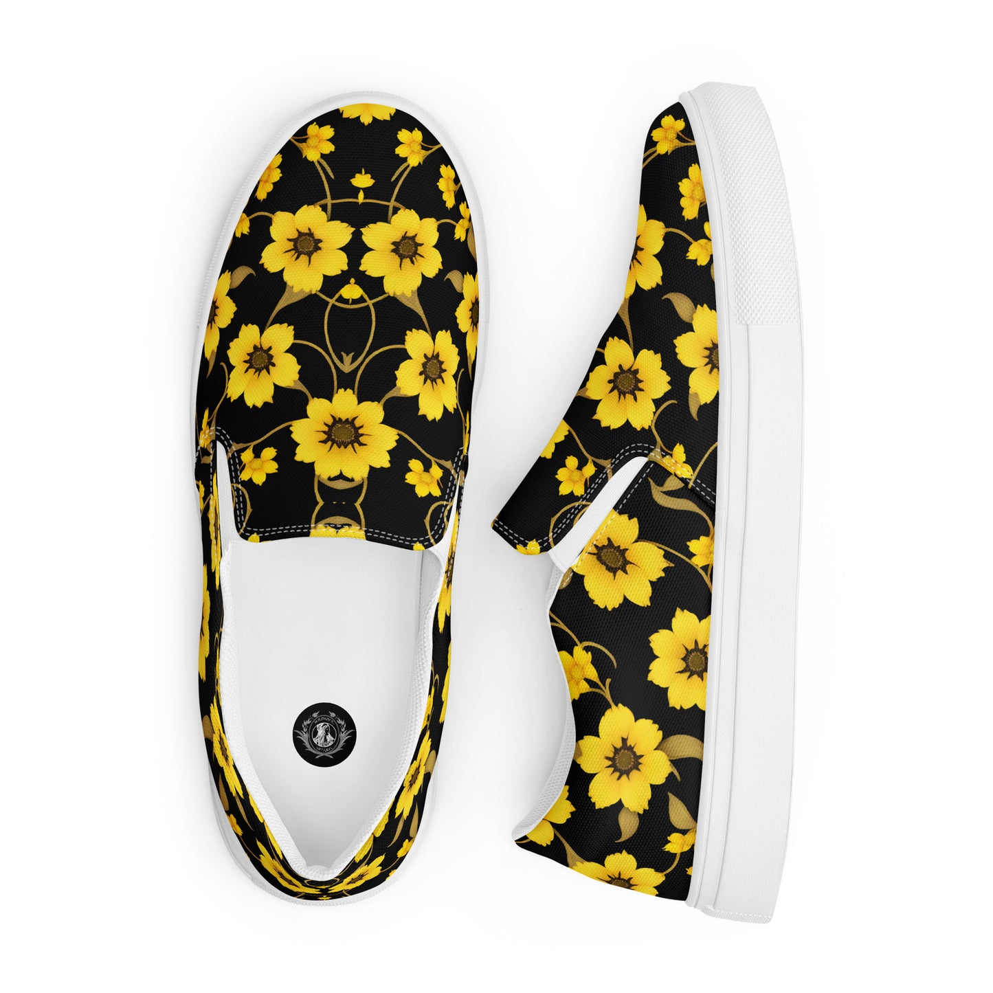 Eden Garden | Women’s Slip-on Canvas Shoes | Yellow Bloom