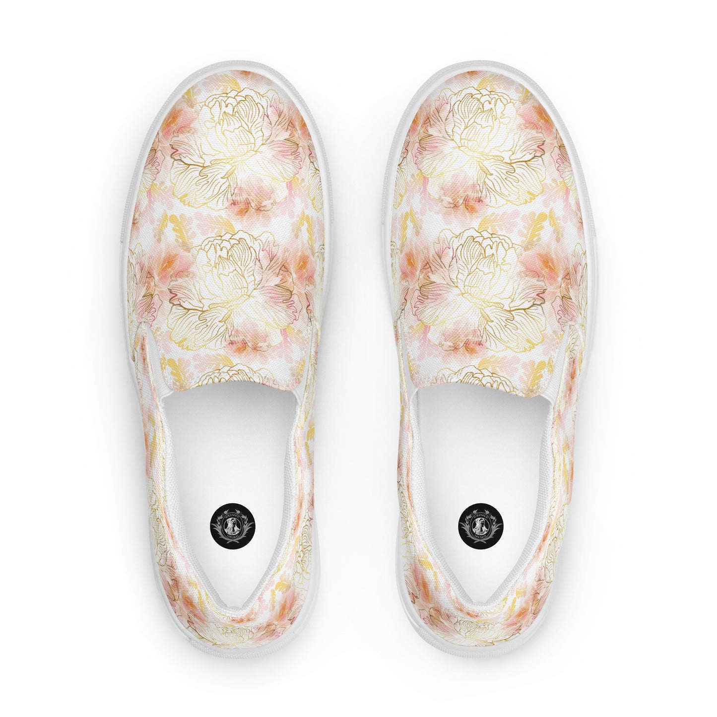 Eden Garden | Women’s Slip-on Canvas Shoes | Pink Peony