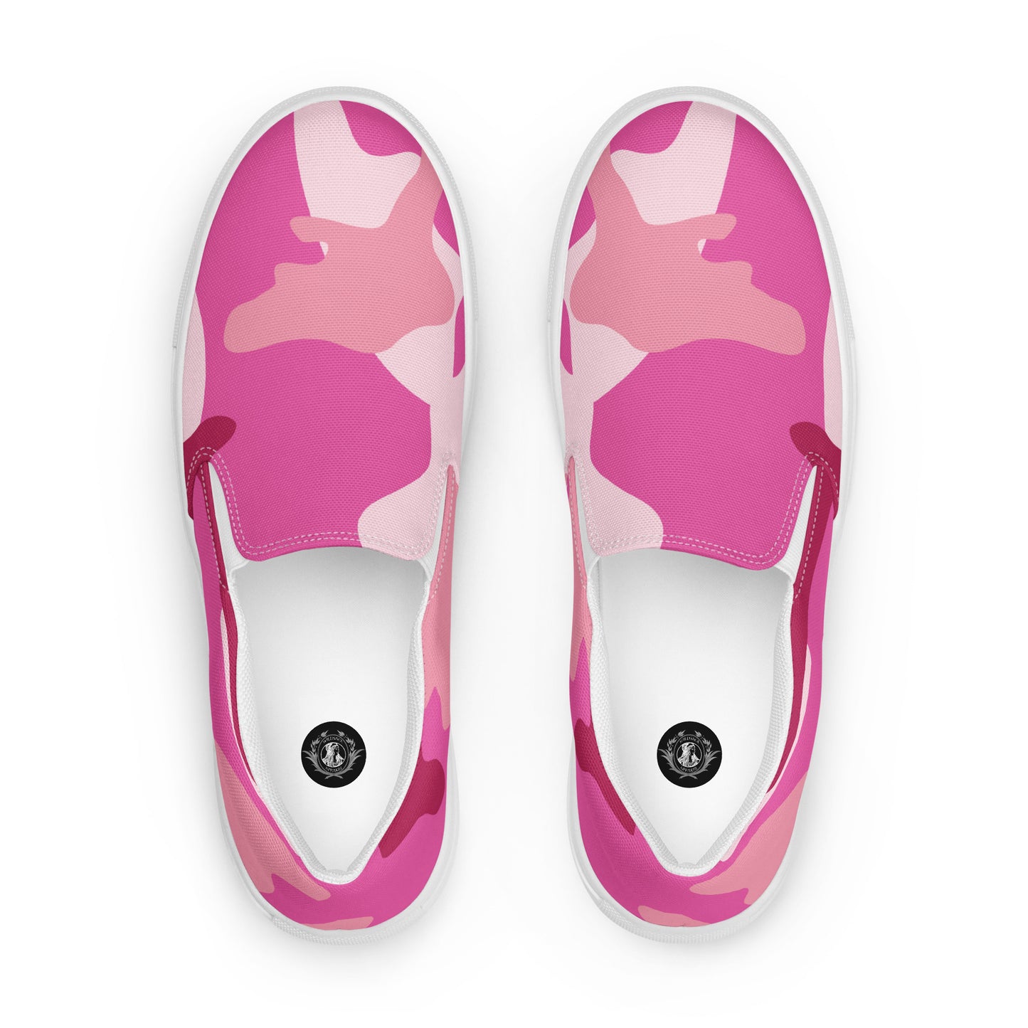 GeoMetro | Women’s Slip-on Canvas Shoes | Pink Camo