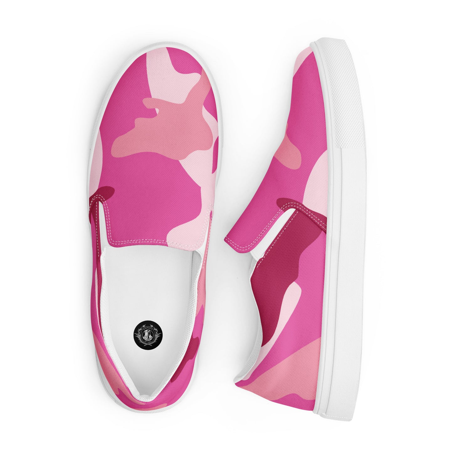 GeoMetro | Women’s Slip-on Canvas Shoes | Pink Camo