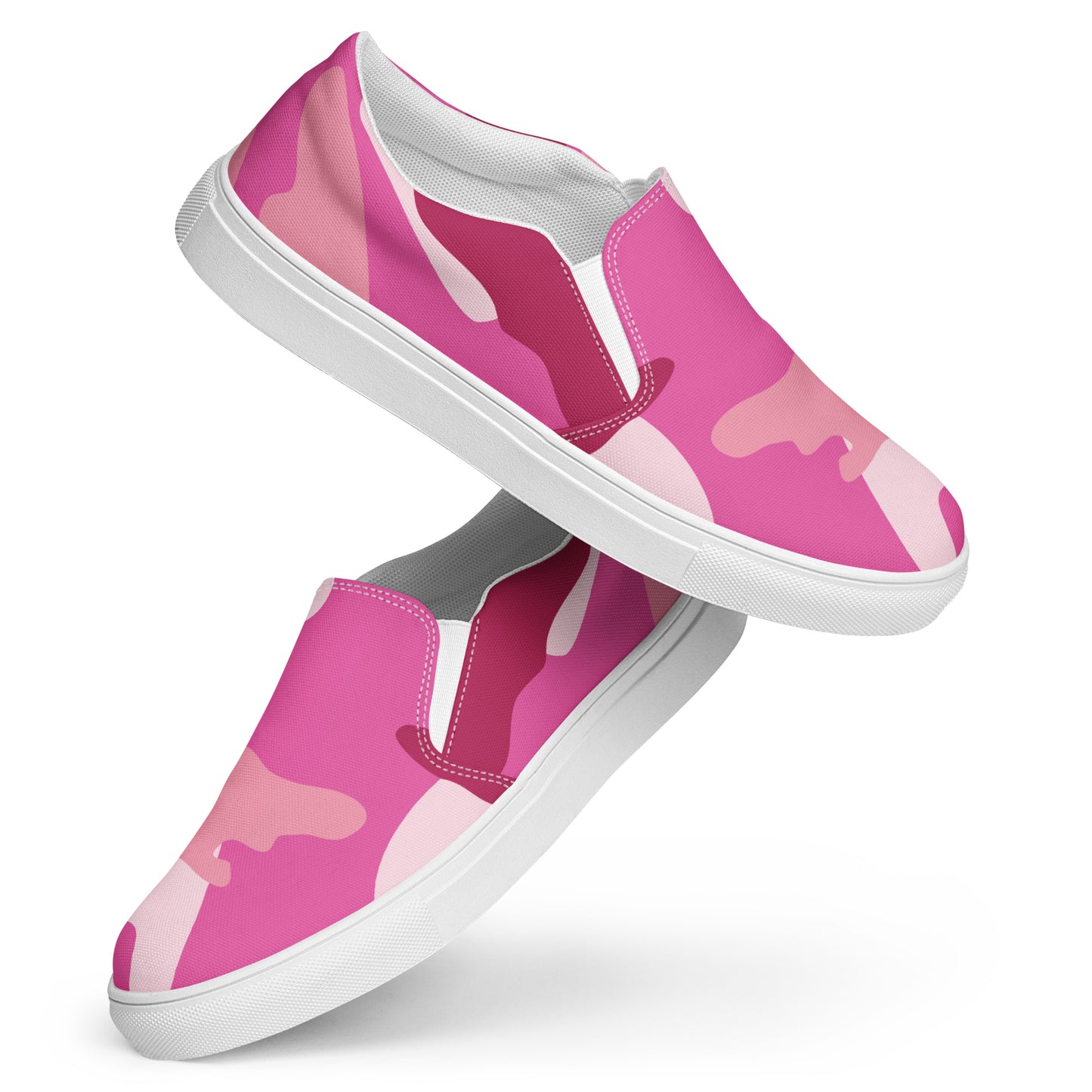 GeoMetro | Women’s Slip-on Canvas Shoes | Pink Camo