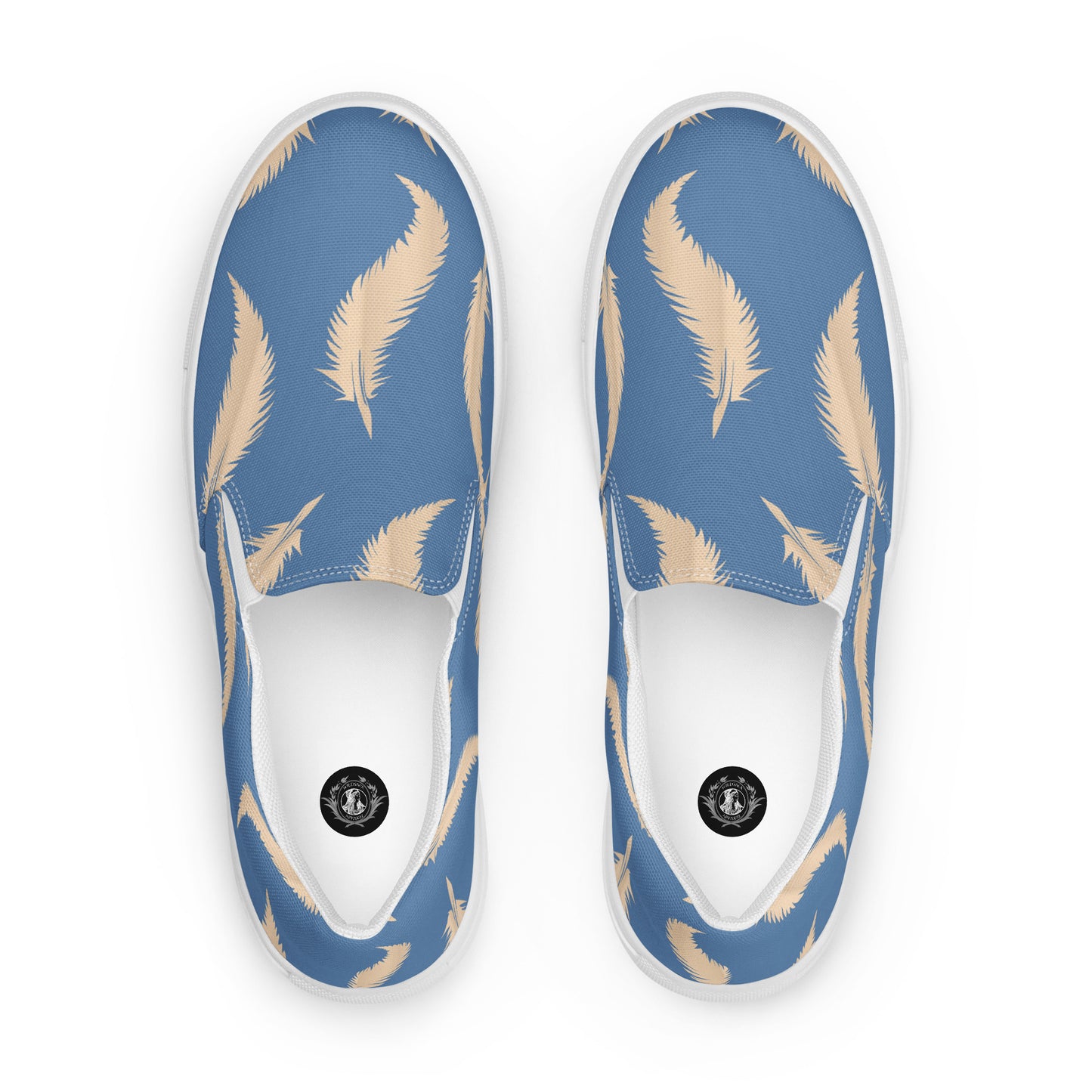 Eden Garden | Women’s Slip-on Canvas Shoes | Blue Feather