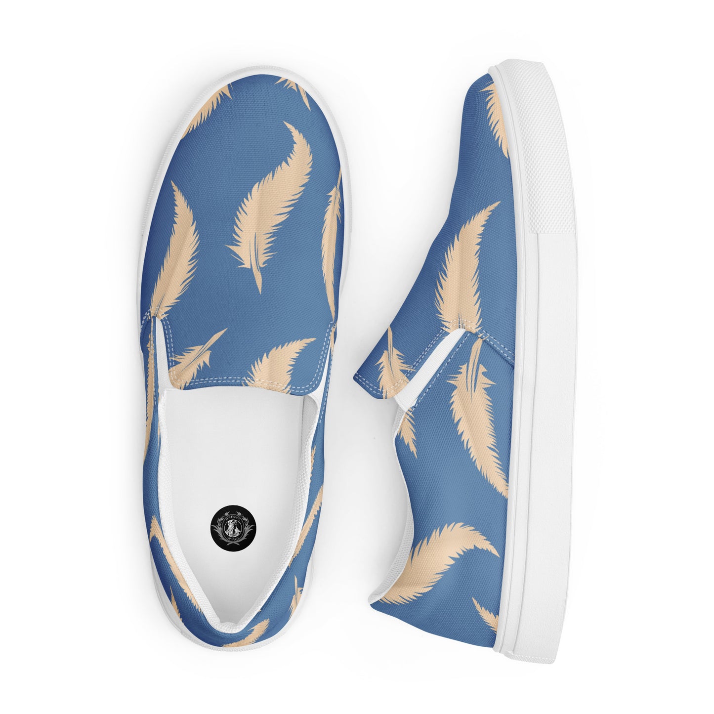 Eden Garden | Women’s Slip-on Canvas Shoes | Blue Feather