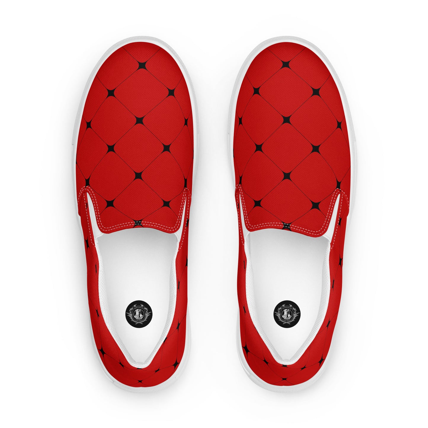 Silk Road | Women’s Slip-on Canvas Shoes | Red Diamond