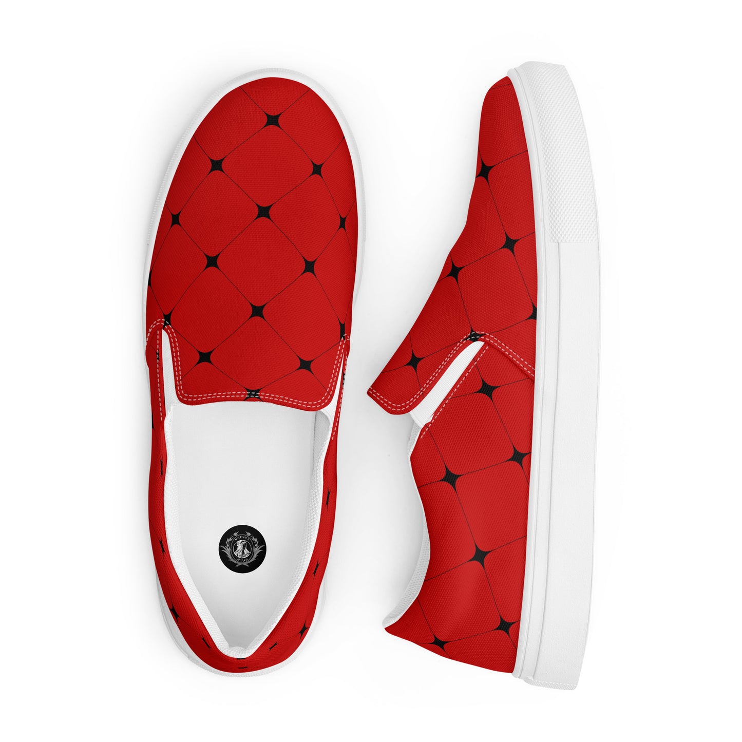 Silk Road | Women’s Slip-on Canvas Shoes | Red Diamond