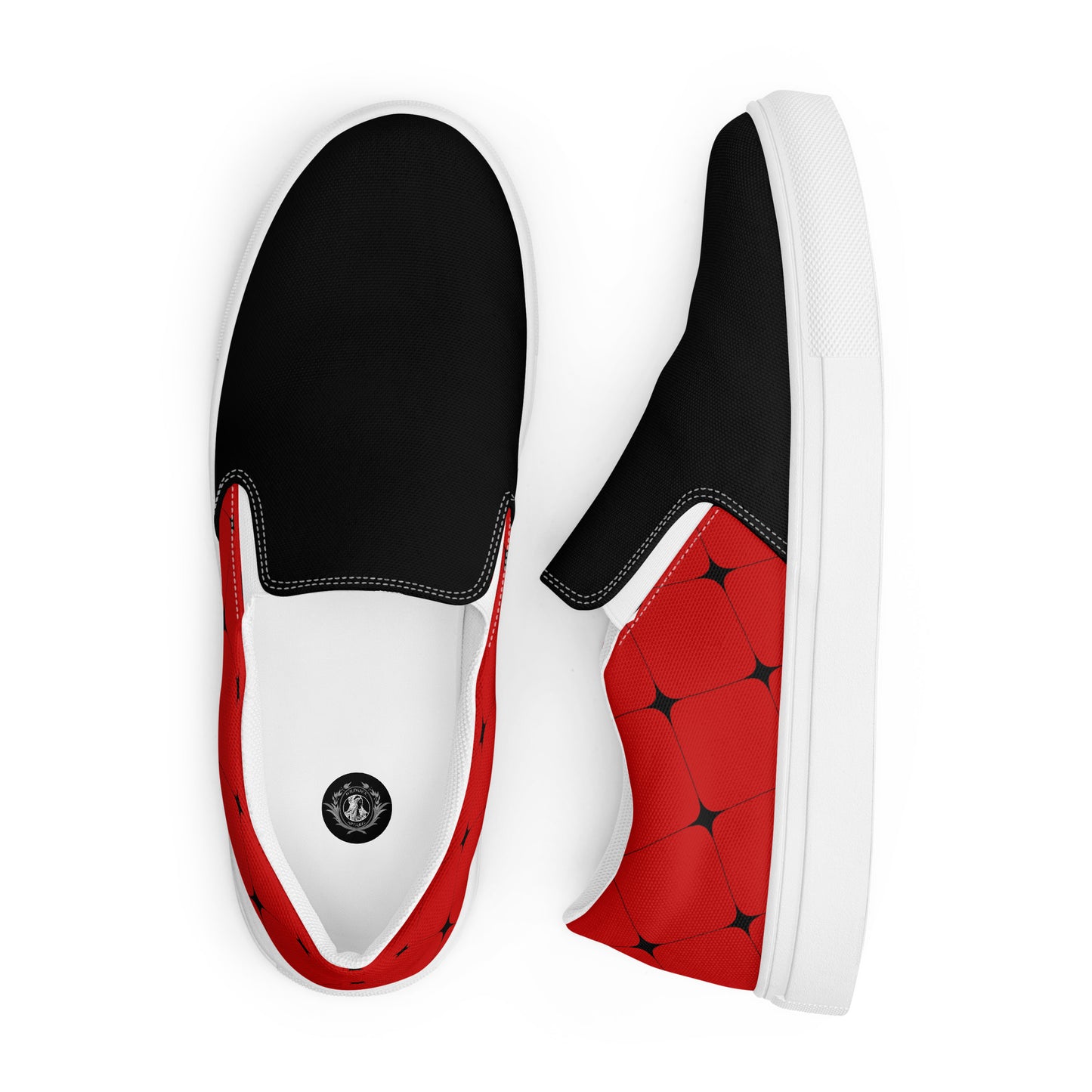 Silk Road | Women’s Slip-on Canvas Shoes | Red Diamond 2Tone