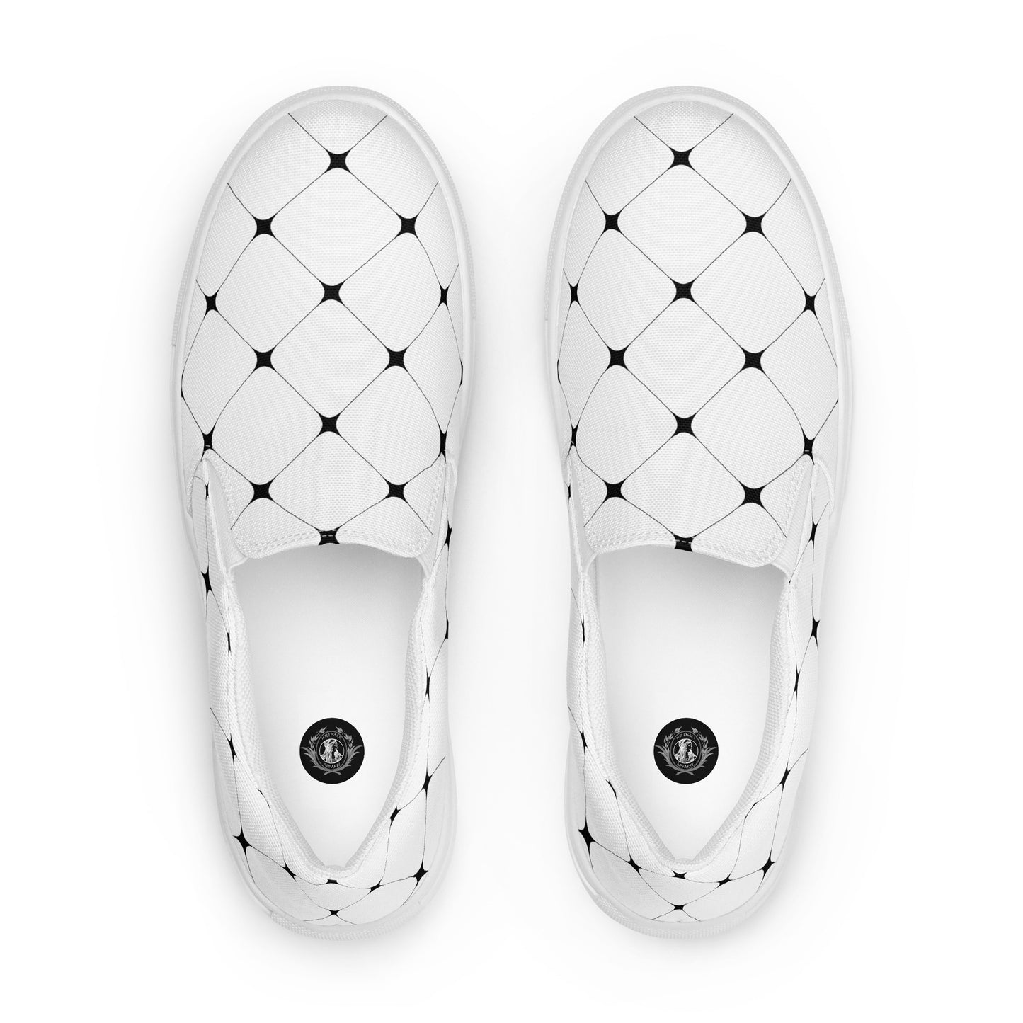 Silk Road | Women’s Slip-on Canvas Shoes | White Diamond