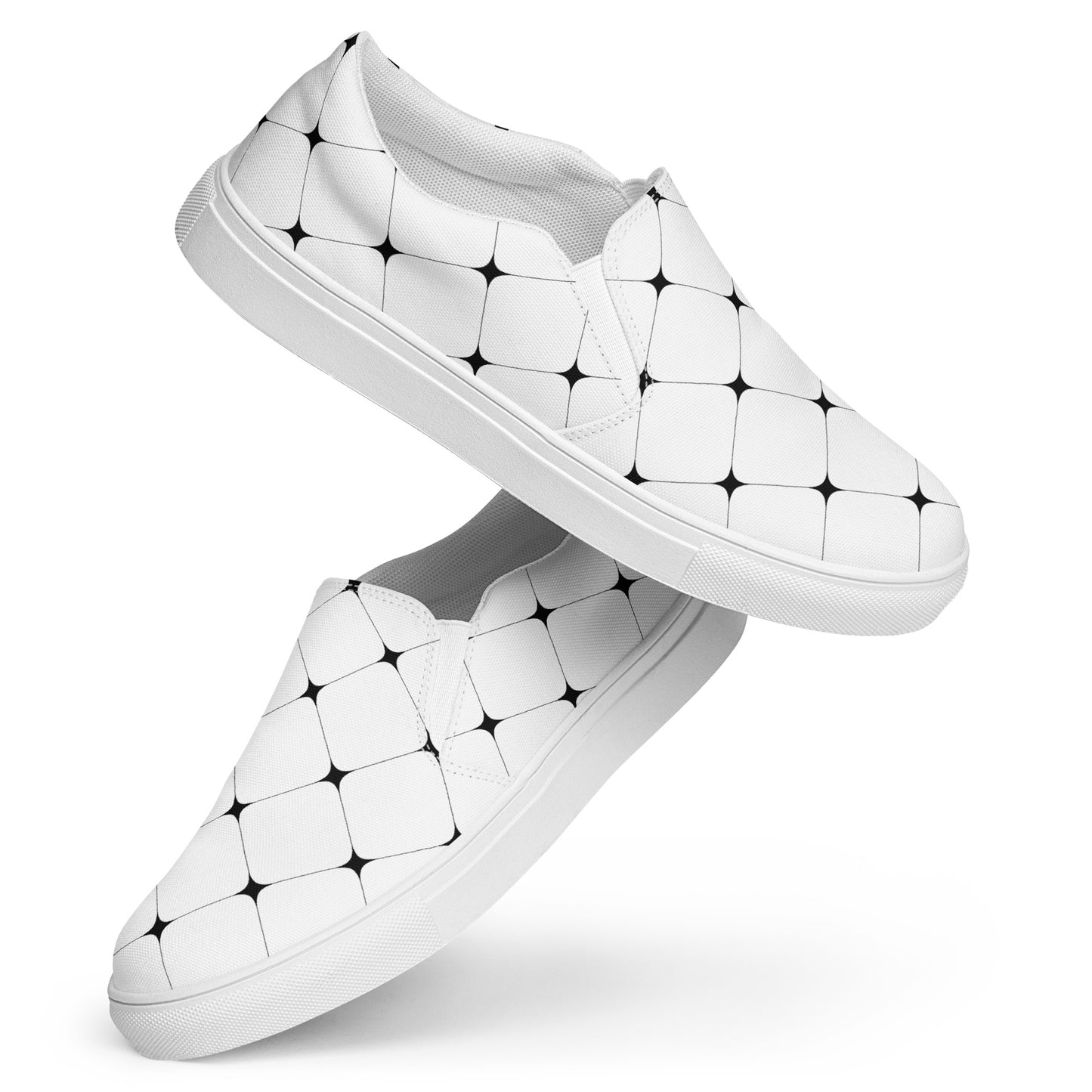 Silk Road | Women’s Slip-on Canvas Shoes | White Diamond