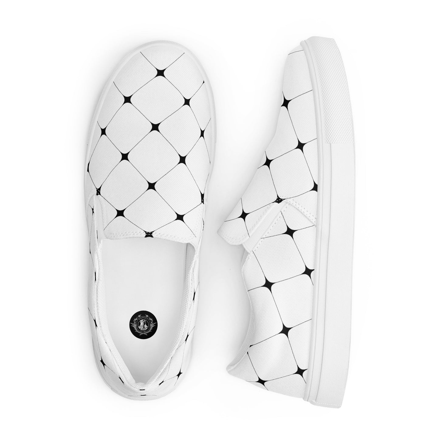 Silk Road | Women’s Slip-on Canvas Shoes | White Diamond